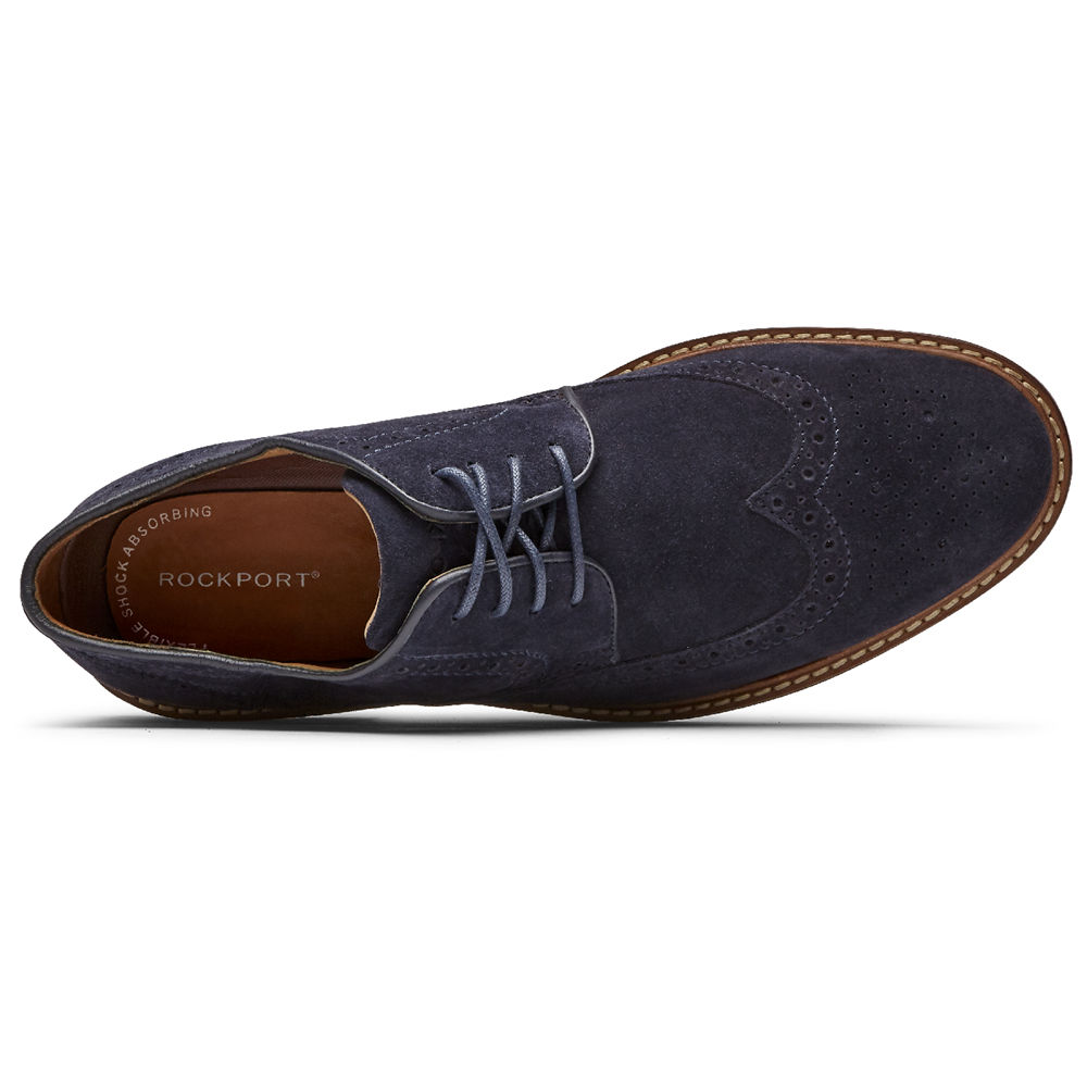 Sapatos Lace Ups Rockport Homem Azul Marinho - Kenton Wingtip - 50863VNOT